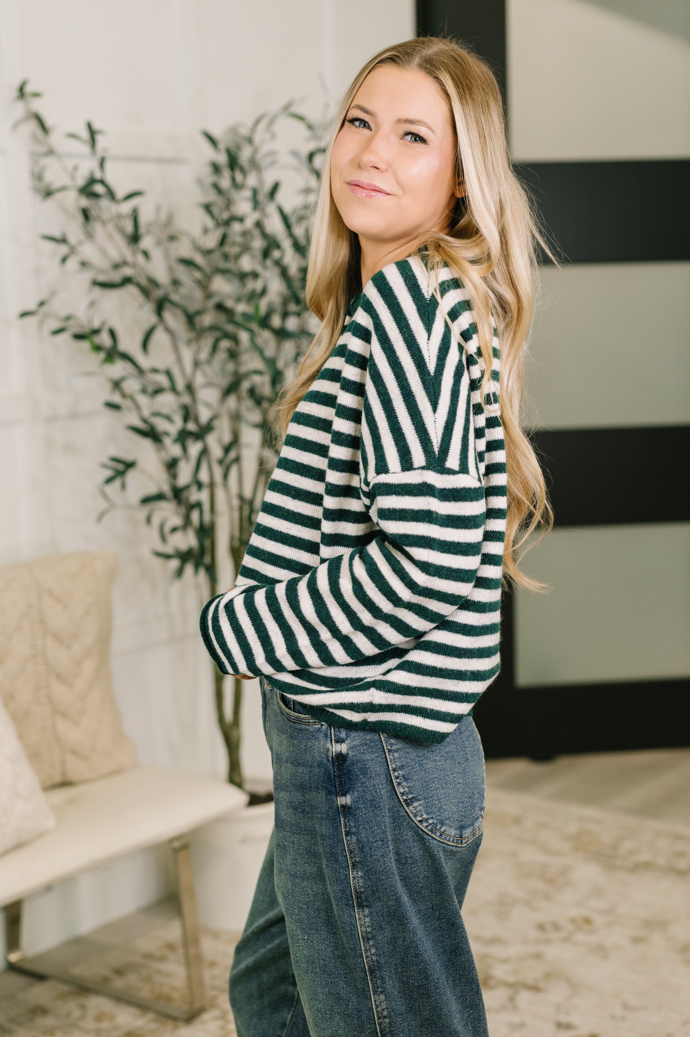 Won't Be Long Collared Sweater Button Down in in Hunter Green-Womens-Stay Foxy Boutique, Florissant, Missouri