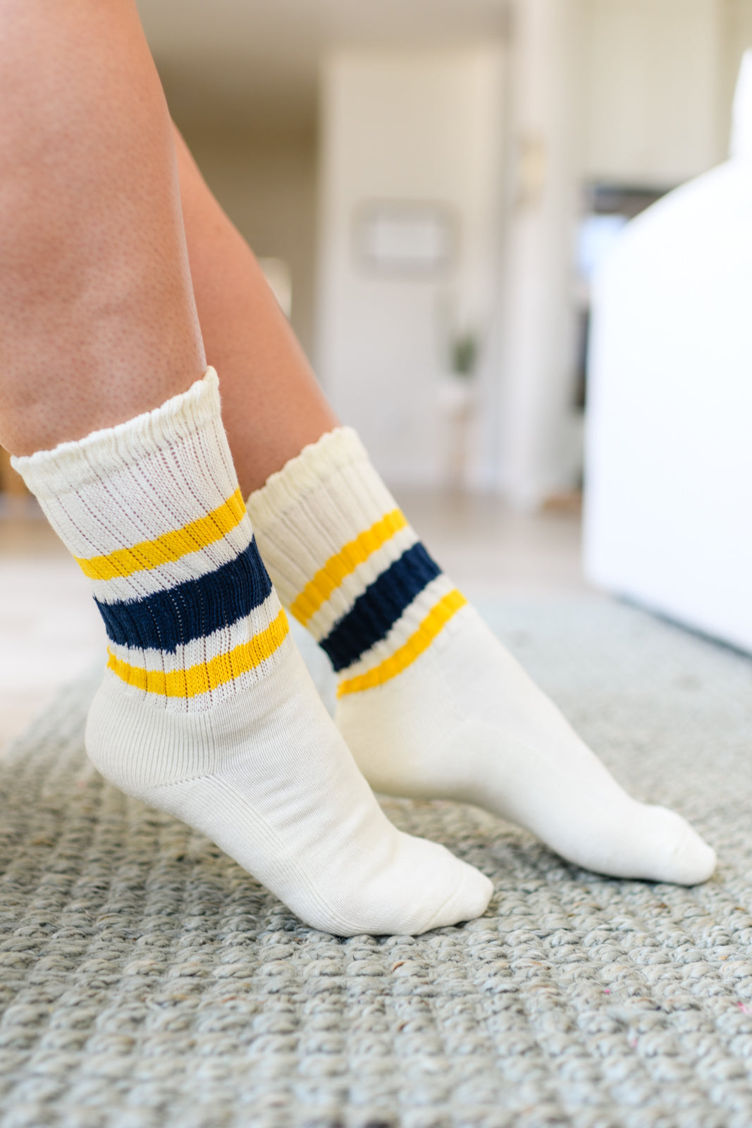 World's Best Dad Socks in Navy and Yellow-Accessories-Stay Foxy Boutique, Florissant, Missouri