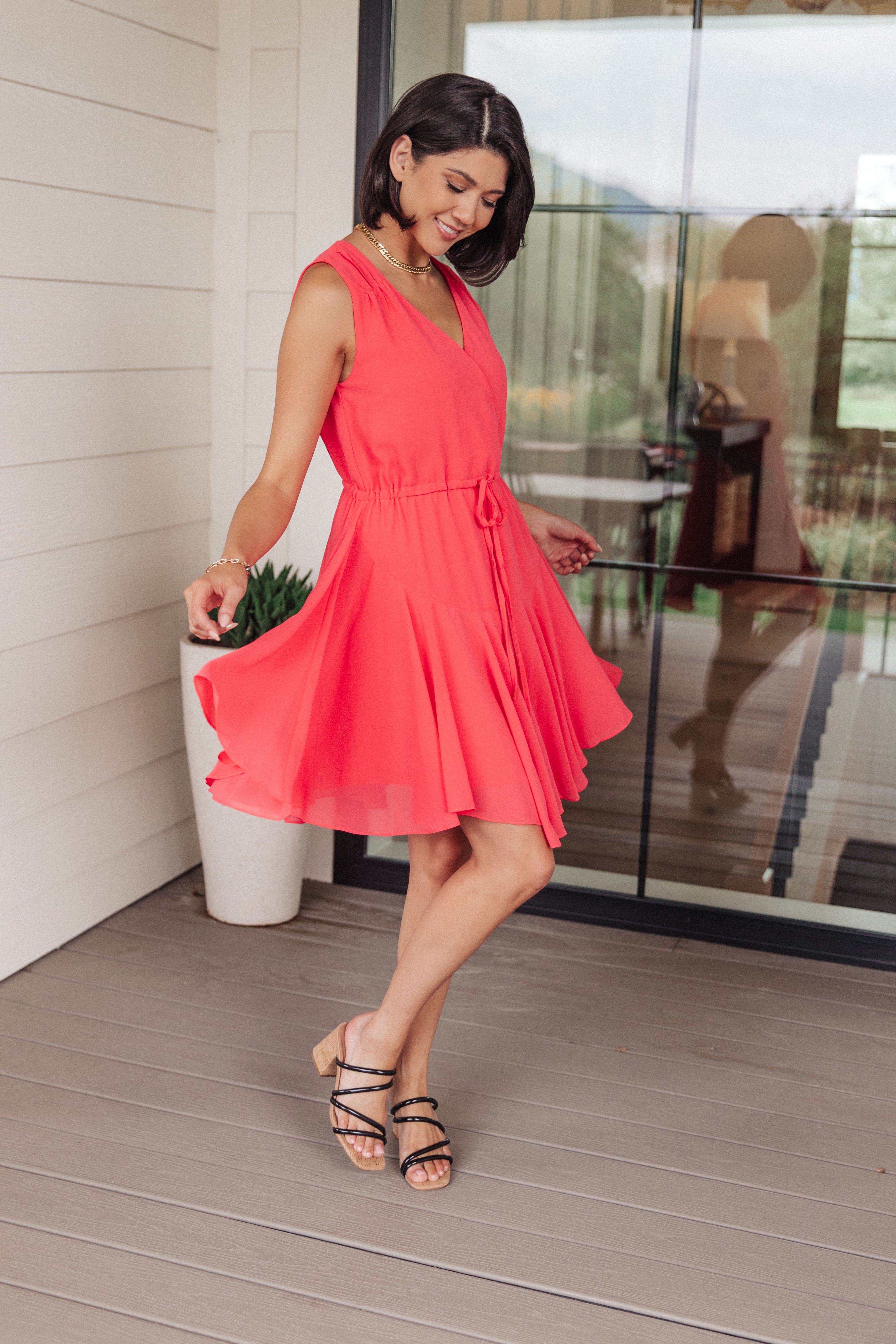 Worth the Wait V-Neck Dress-Dresses-Stay Foxy Boutique, Florissant, Missouri