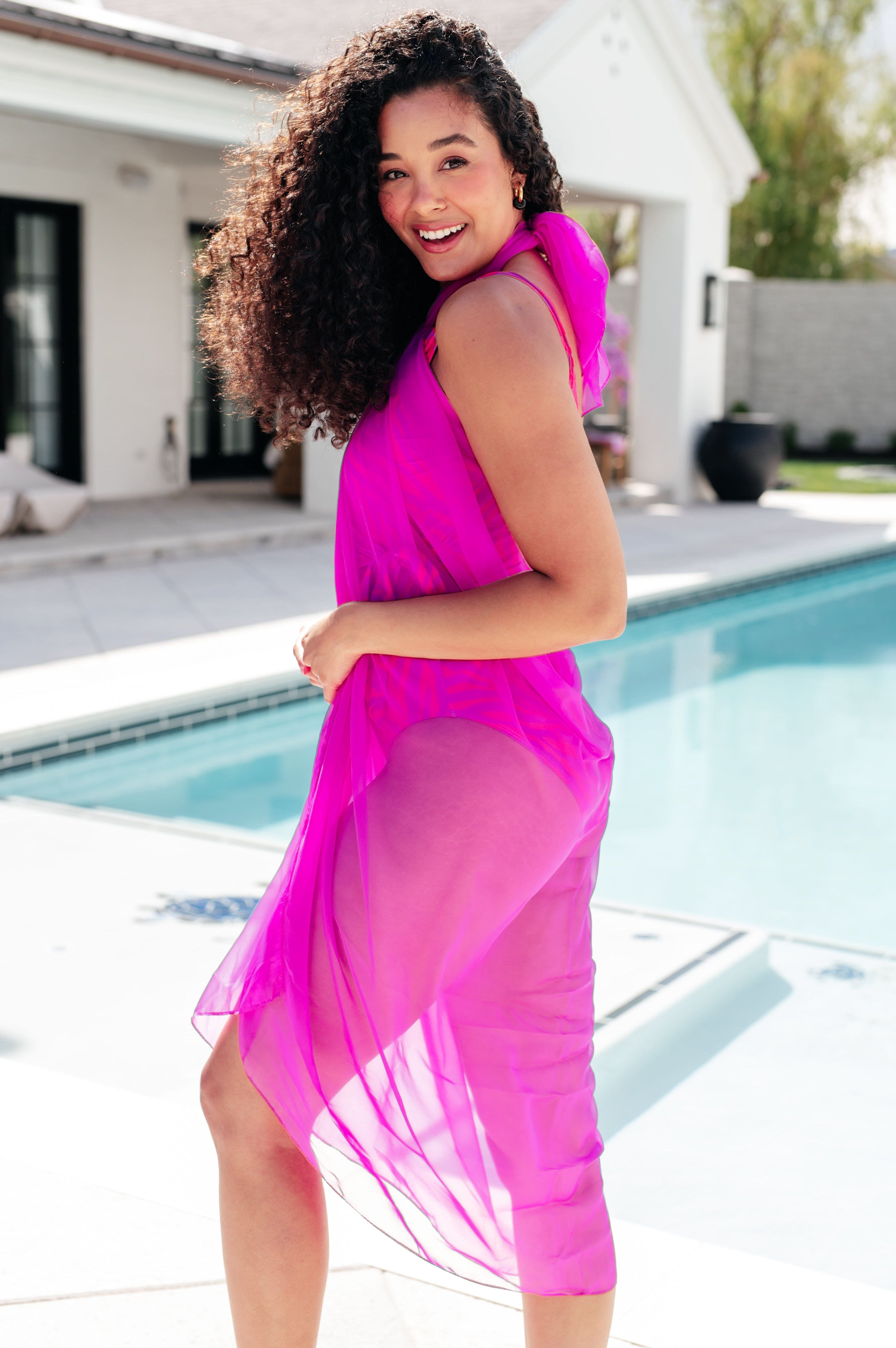 Wrapped In Summer Versatile Swim Cover in Pink-Swimwear-Stay Foxy Boutique, Florissant, Missouri