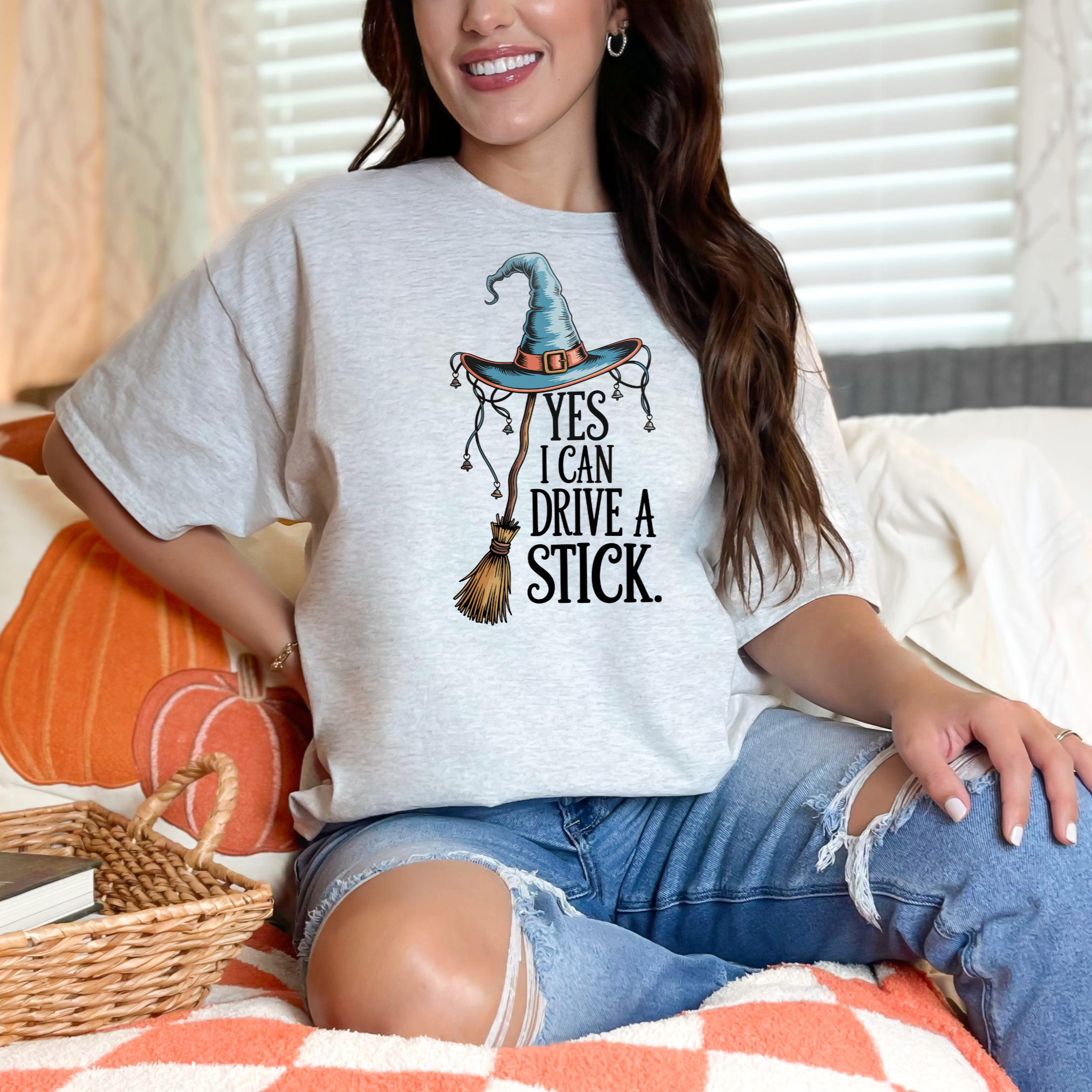 Yes I Can Drive a Stick Graphic Tee-Womens-Stay Foxy Boutique, Florissant, Missouri