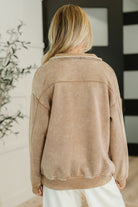 You Should Know Half Zip Pullover in Deep Camel-Womens-Stay Foxy Boutique, Florissant, Missouri