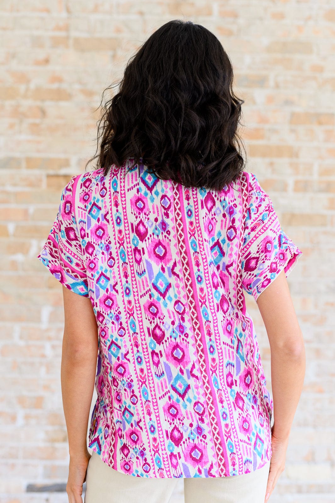 Yours Truly, V-Neck Top in Magenta-Tops-Stay Foxy Boutique, Florissant, Missouri