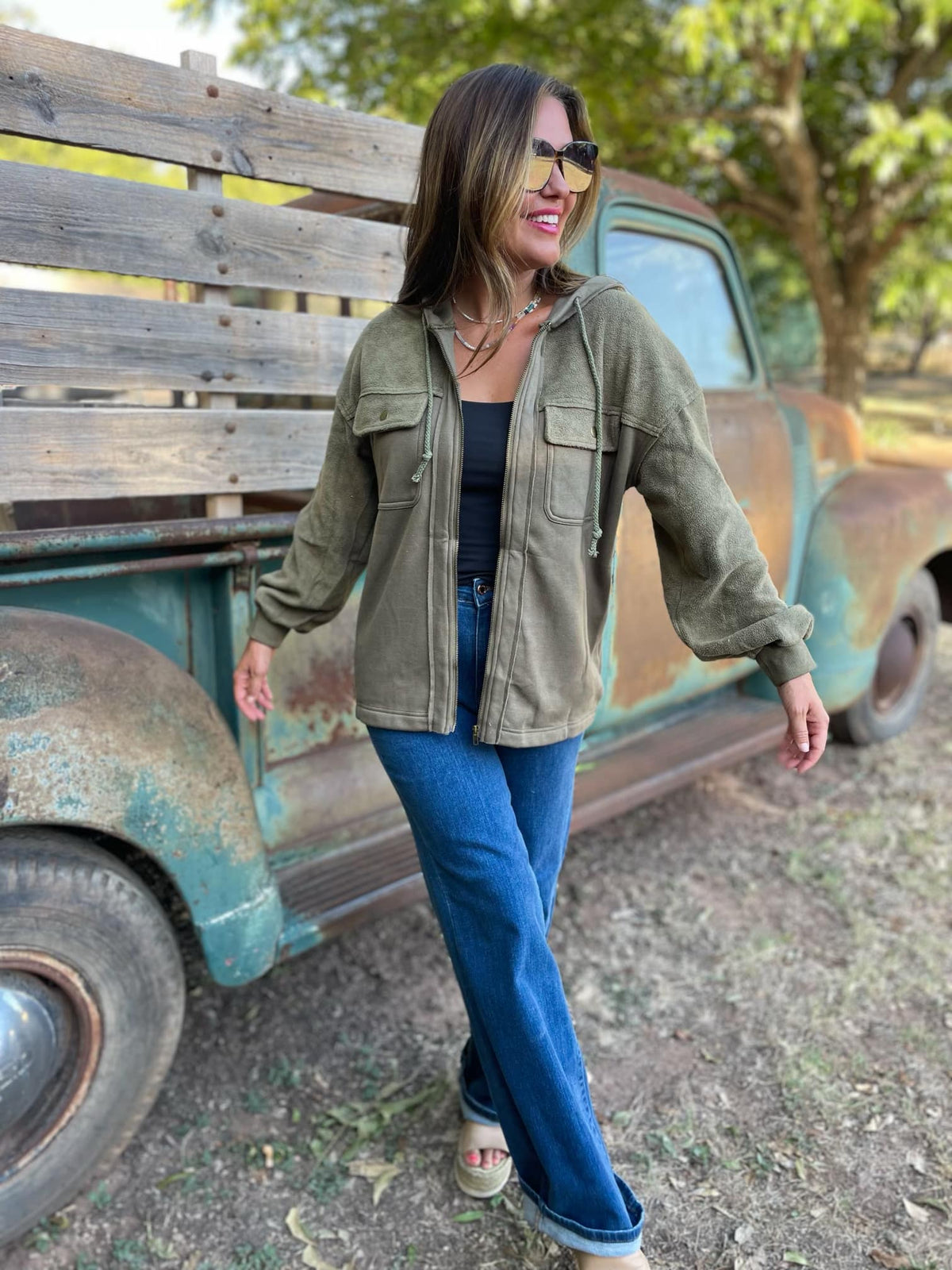Best Selling Carson Hooded Jacket in Five Colors-Womens-Stay Foxy Boutique, Florissant, Missouri