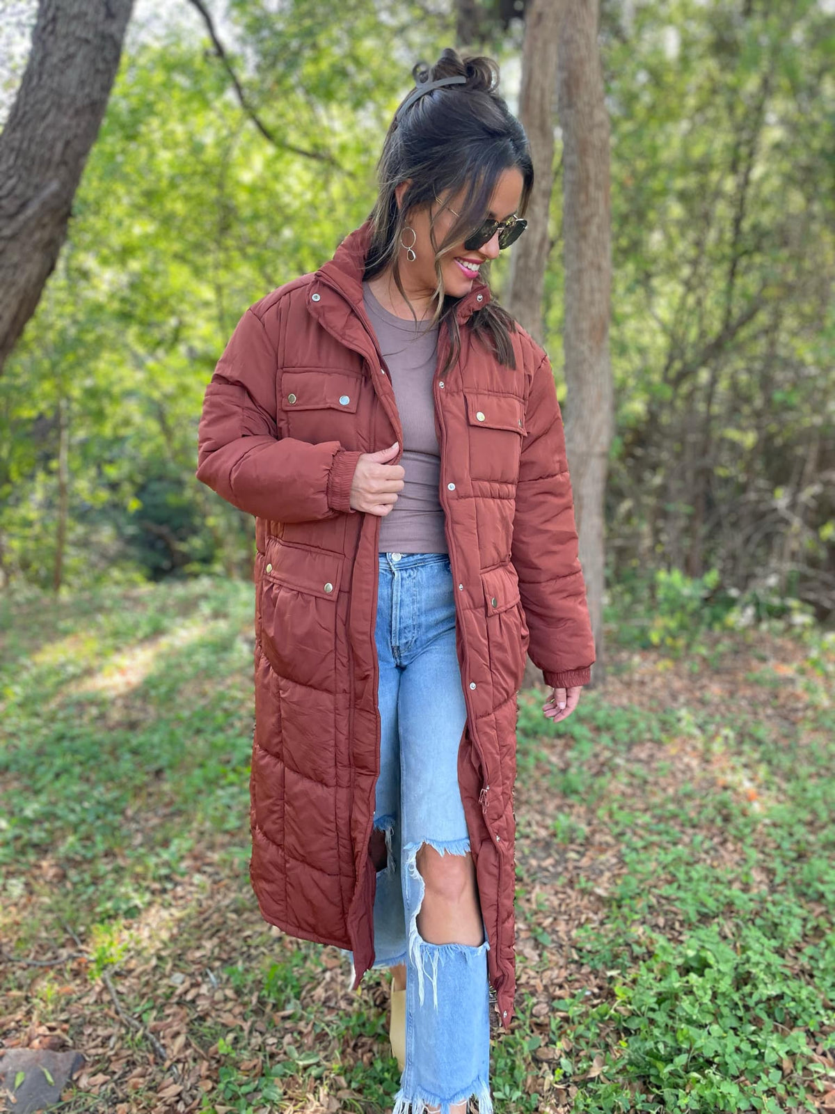 PREORDER: Wrap Me Up Full Length Puffer Jacket-Womens-Stay Foxy Boutique, Florissant, Missouri
