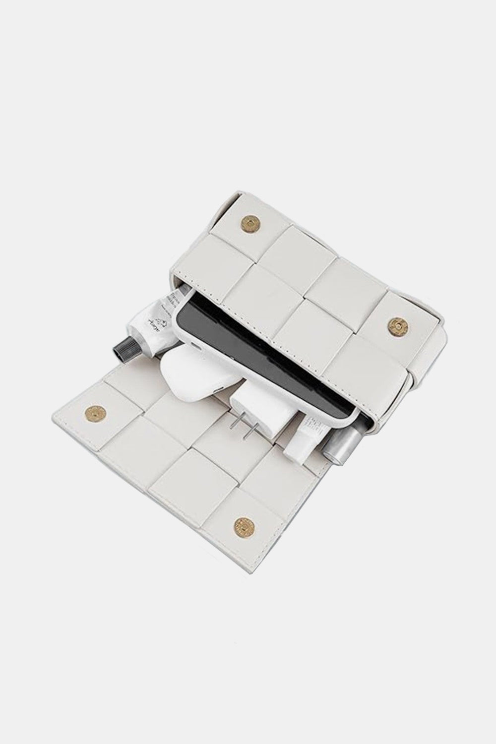 Zenana Vegan Leather Woven Crossbody Bag-Stay Foxy Boutique, Florissant, Missouri