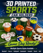 SPORTS THEMED-3D PRINTED CUSTOM 12 OUNCE CAN HOLDERS-Stay Foxy Boutique, Florissant, Missouri