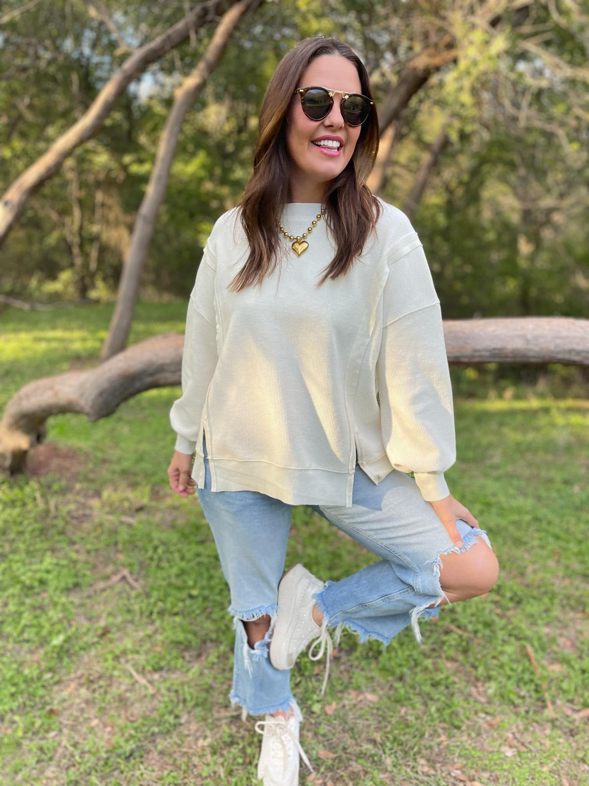 PREORDER: Thinking It Over Waffle Knit Pullover in Three Colors-Womens-Stay Foxy Boutique, Florissant, Missouri