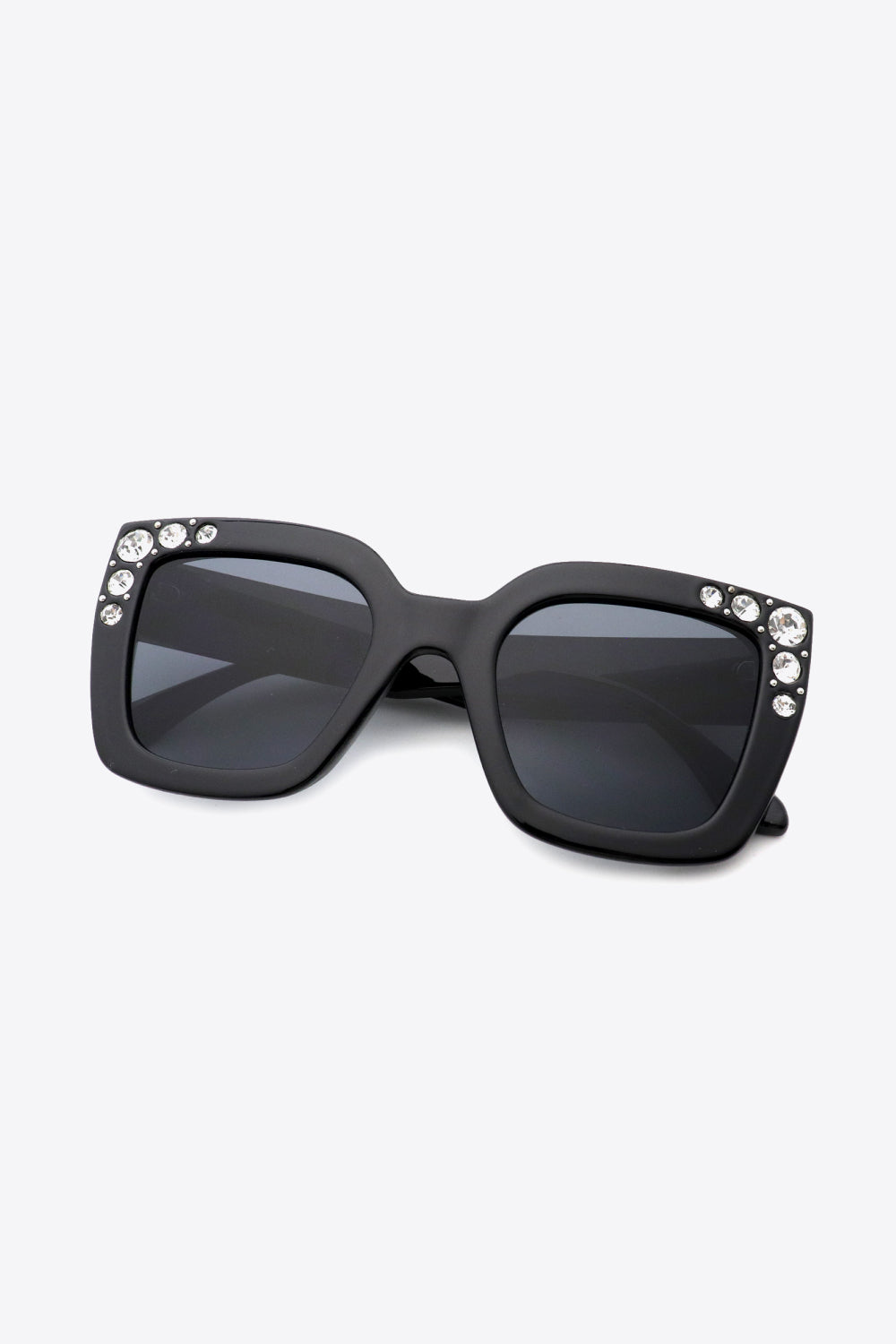 Inlaid Rhinestone Polycarbonate Sunglasses-Stay Foxy Boutique, Florissant, Missouri
