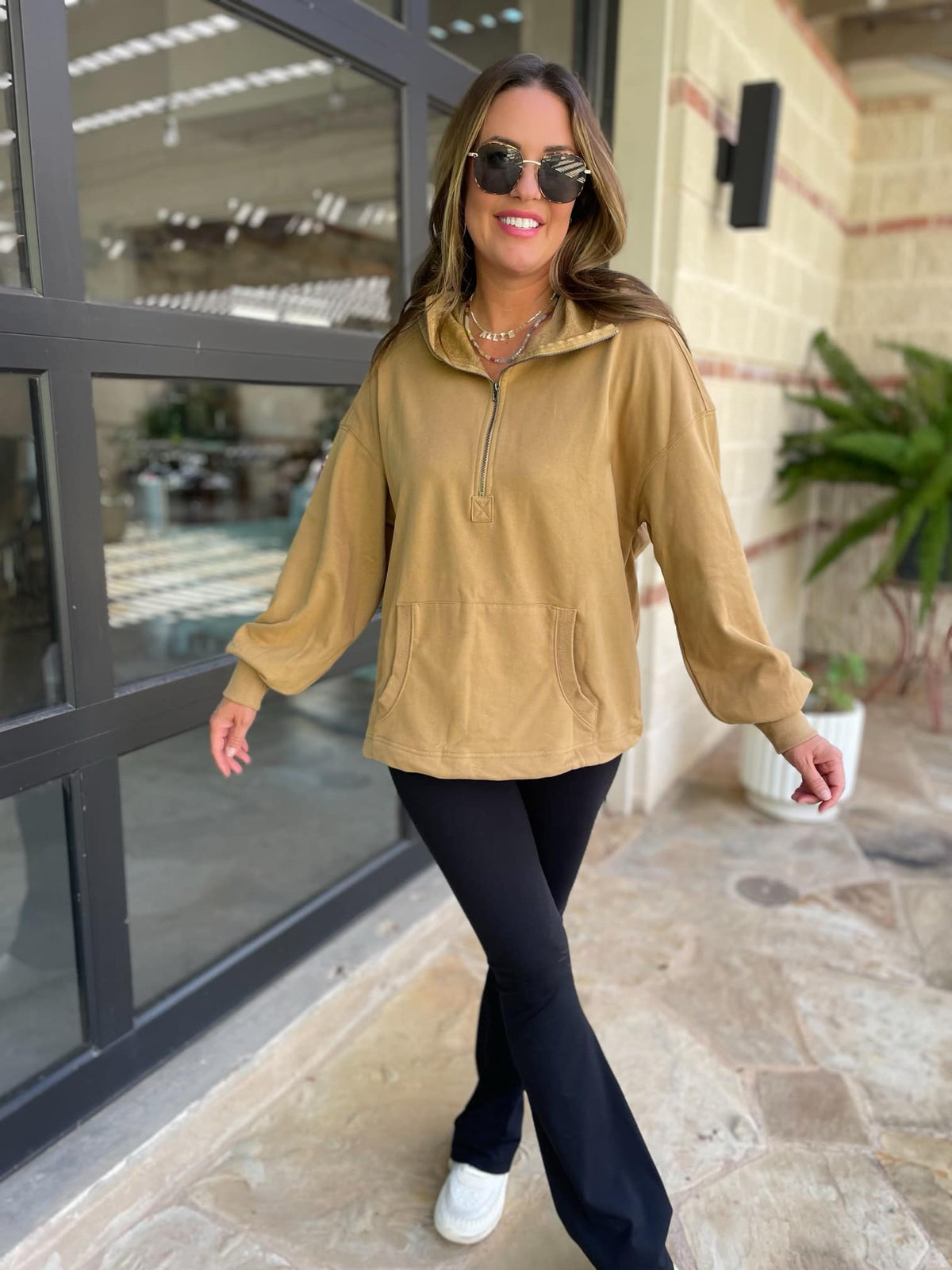 Hendrick Half Zip Hoodie in Nine Colors-Womens-Stay Foxy Boutique, Florissant, Missouri