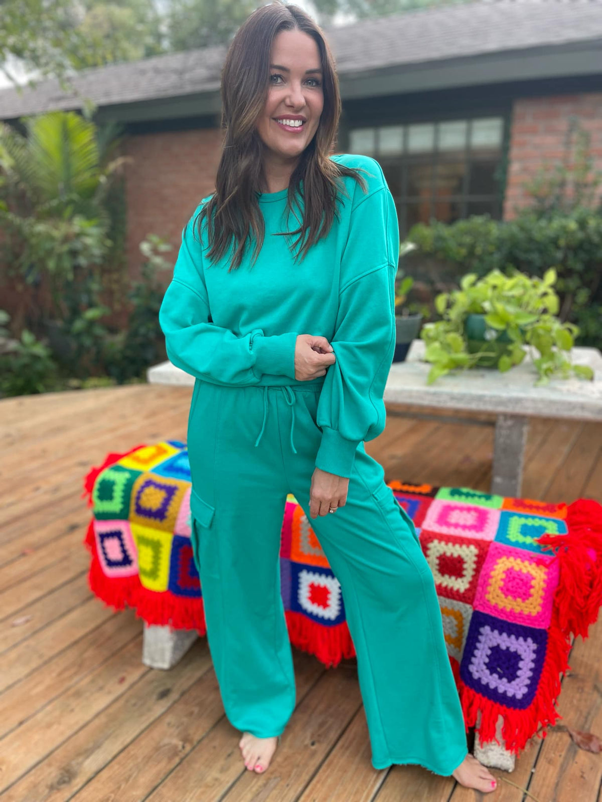 Beautiful Day Mineral Wash Pullover and Cargo Pants Set in Two Colors-Womens-Stay Foxy Boutique, Florissant, Missouri