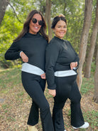 Cuddle Up Fleece Lined Top in Black-Womens-Stay Foxy Boutique, Florissant, Missouri