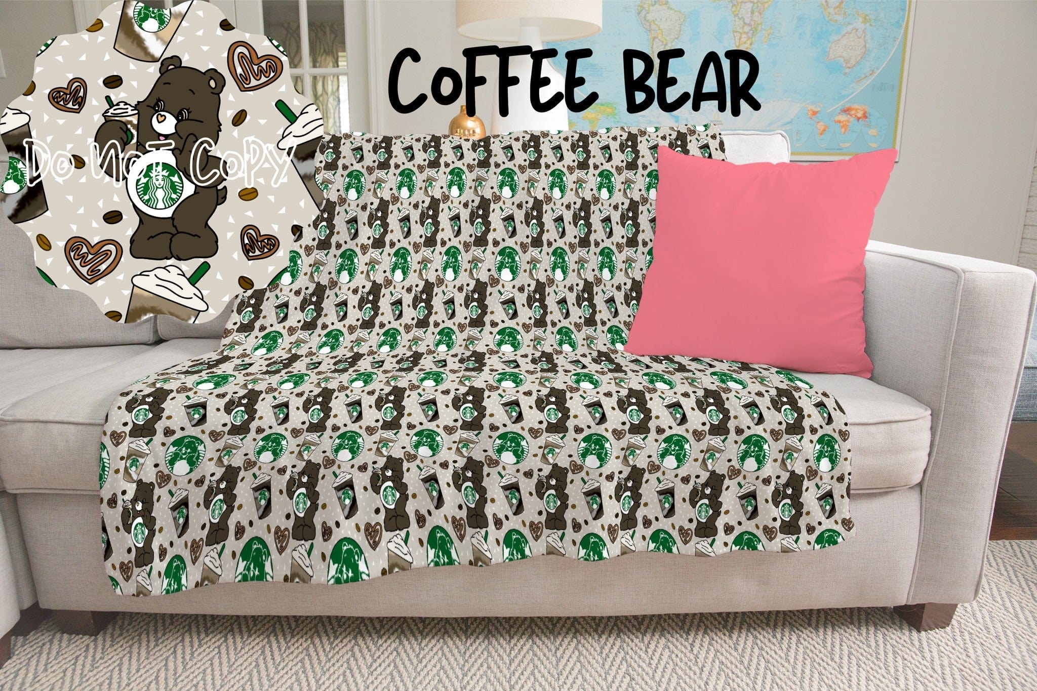 COFFEE BEAR- GIANT SHAREABLE THROW BLANKETS-Stay Foxy Boutique, Florissant, Missouri