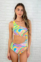 Corfu Marble Cutout Swimsuit-Womens-Stay Foxy Boutique, Florissant, Missouri