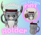 CUDDLES THE CAT- 3D PRINTED ICE CREAM PINT HOLDER-Stay Foxy Boutique, Florissant, Missouri