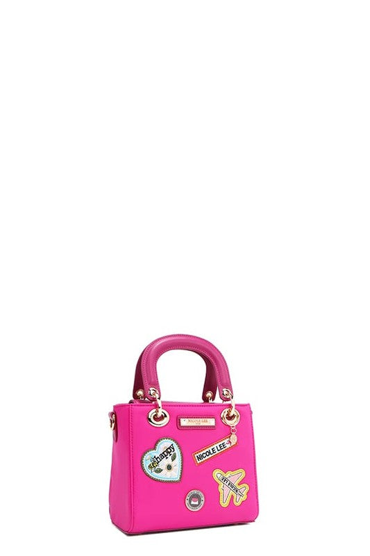 Nicole Lee USA Color Patch Handbag with Top Handle-Stay Foxy Boutique, Florissant, Missouri