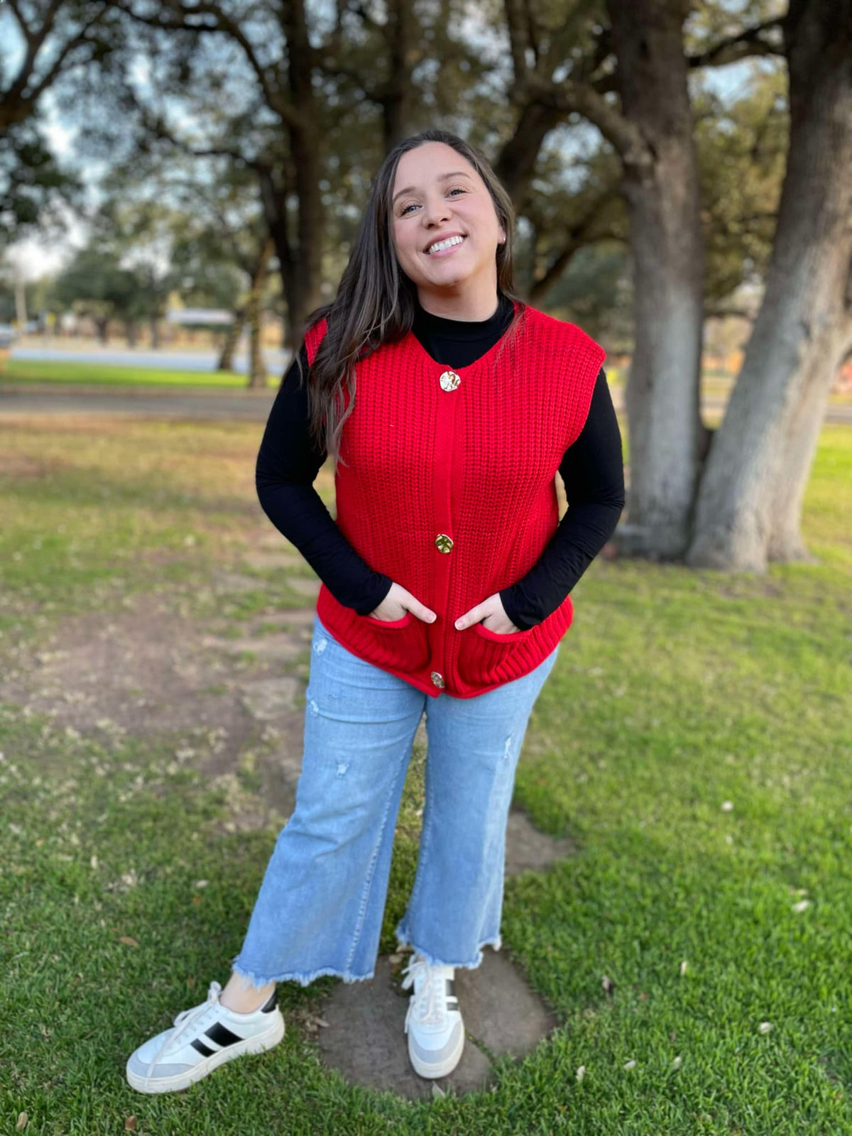 Meet In The Middle Sweater Vest in Two Colors-Womens-Stay Foxy Boutique, Florissant, Missouri
