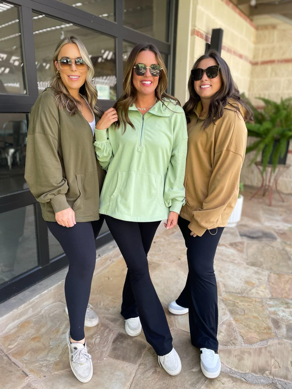 Hendrick Half Zip Hoodie in Nine Colors-Womens-Stay Foxy Boutique, Florissant, Missouri