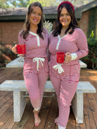Candy Striped Pajama Pants Set-Womens-Stay Foxy Boutique, Florissant, Missouri