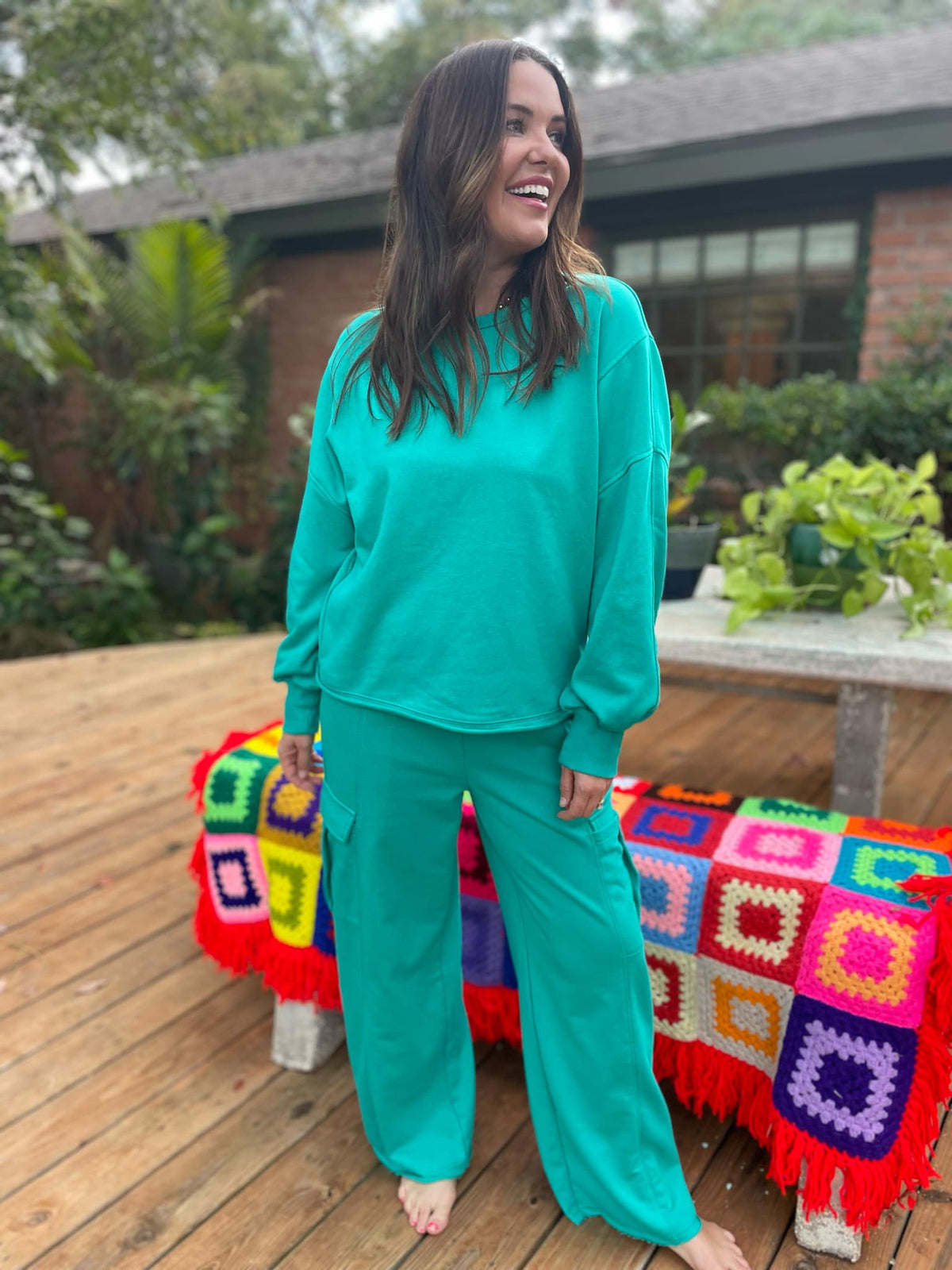 Beautiful Day Mineral Wash Pullover and Cargo Pants Set in Two Colors-Womens-Stay Foxy Boutique, Florissant, Missouri
