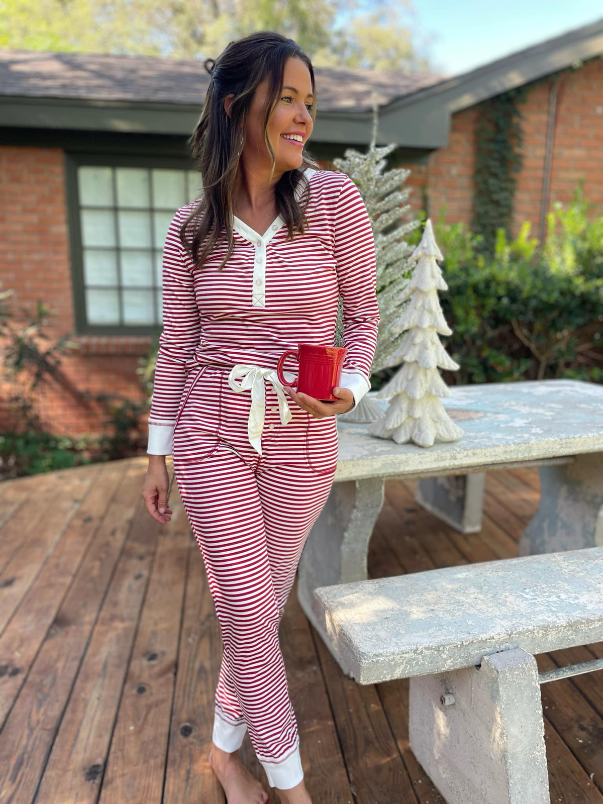 Candy Striped Pajama Pants Set-Womens-Stay Foxy Boutique, Florissant, Missouri