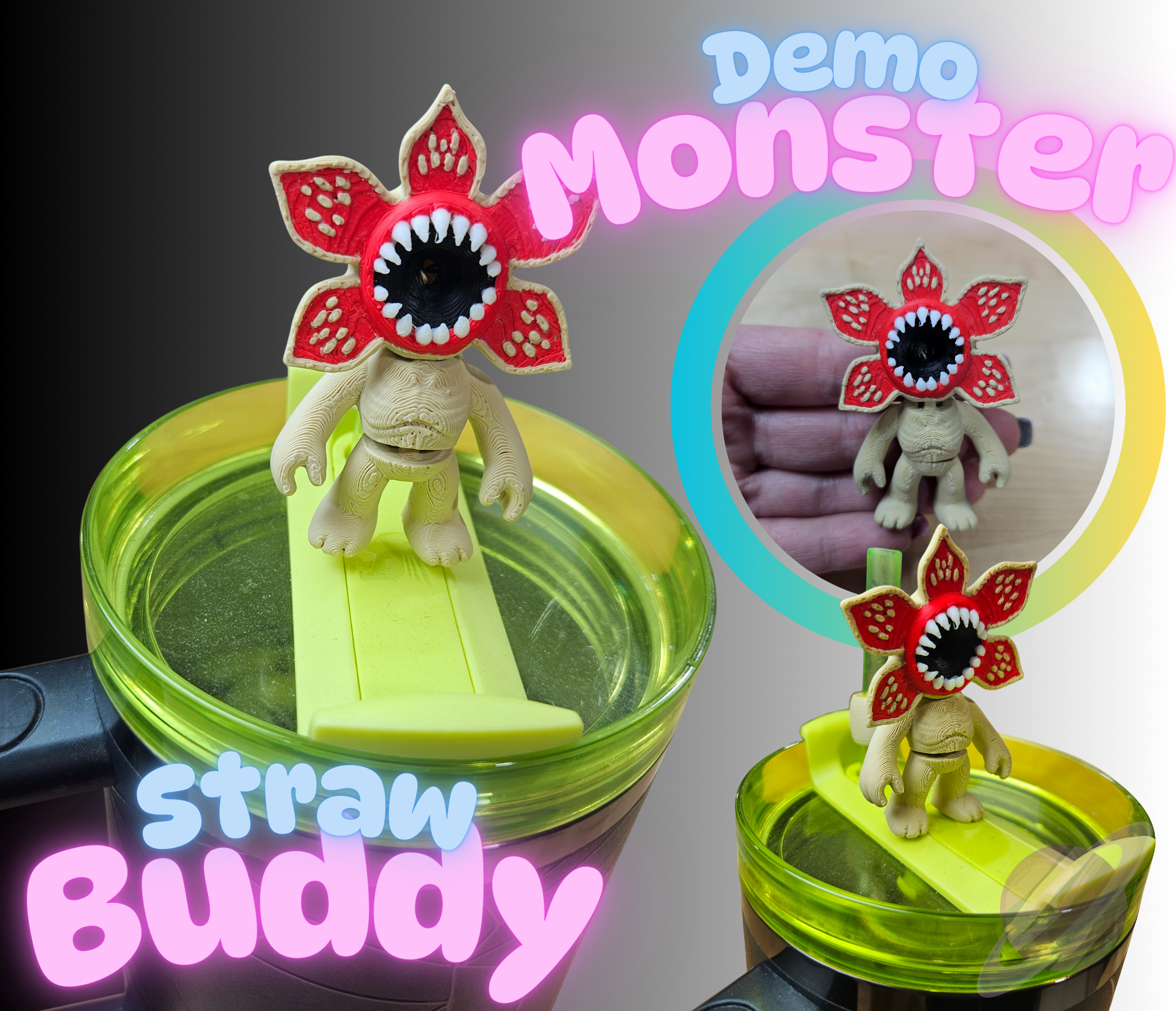 DEMO MONSTER-3D PRINTED STRAW BUDDY-Stay Foxy Boutique, Florissant, Missouri