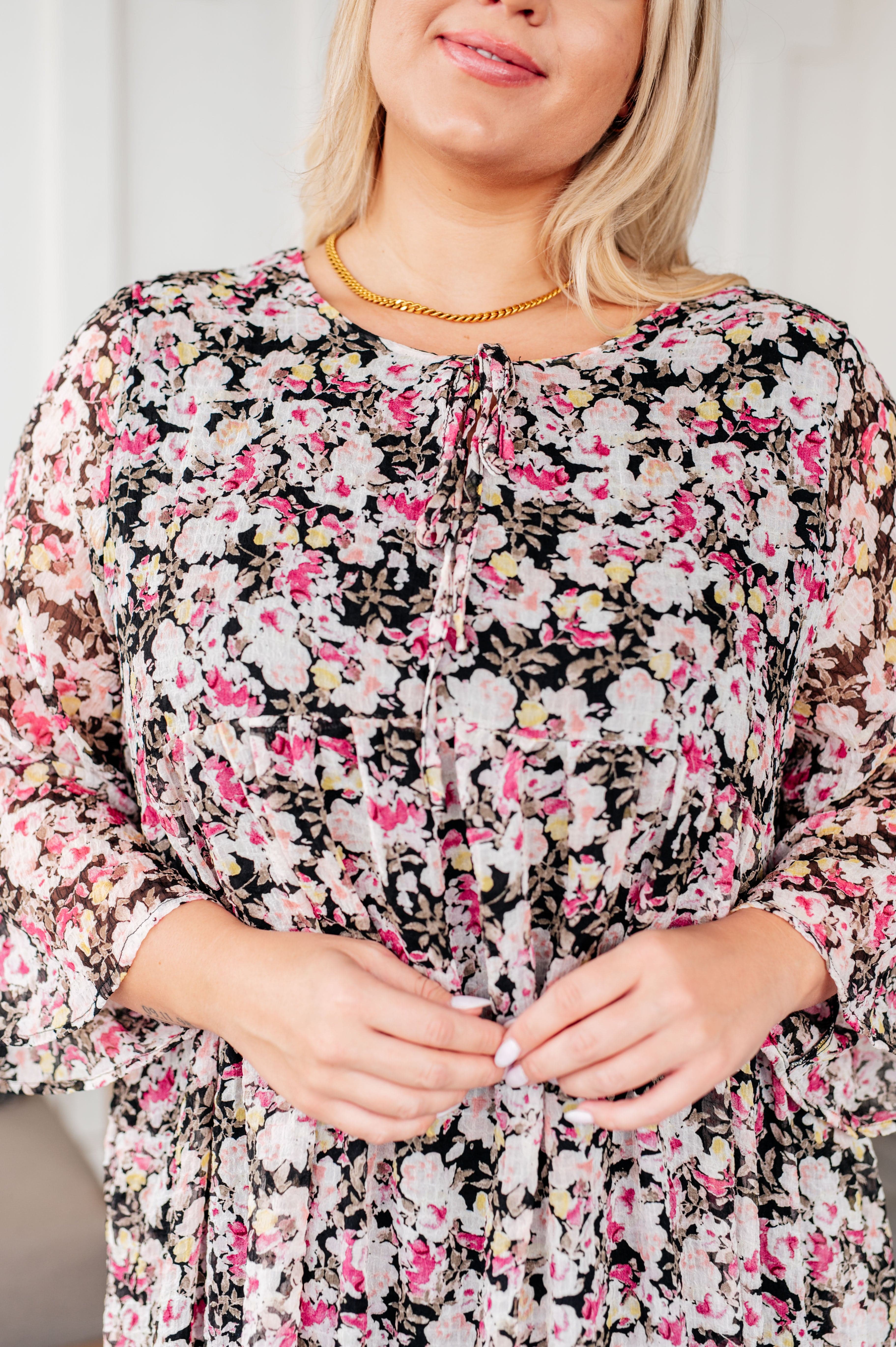 Jennifer Floral Dress-Dresses-Stay Foxy Boutique, Florissant, Missouri