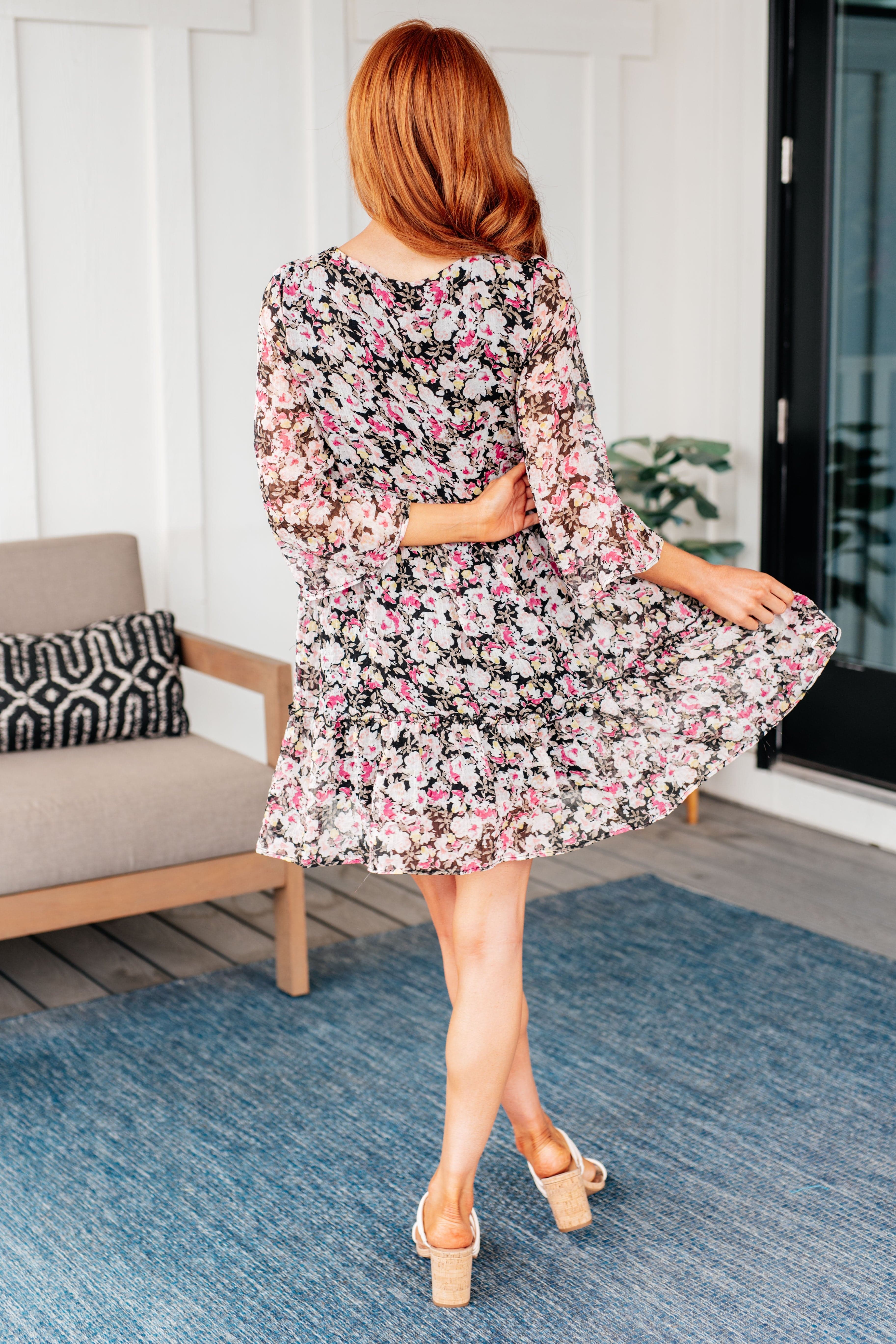 Jennifer Floral Dress-Dresses-Stay Foxy Boutique, Florissant, Missouri