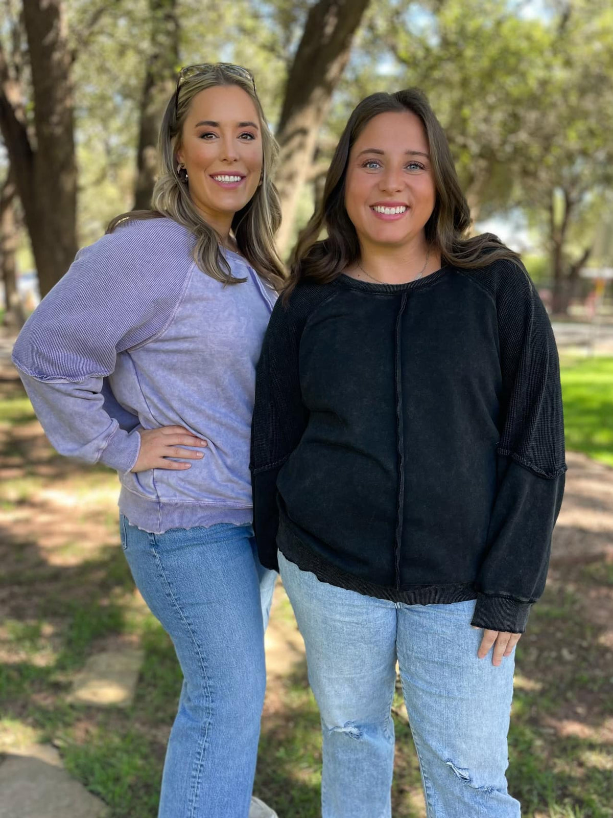 PREORDER: Best Selling Elliott Exposed Seam Sweatshirt in Five Colors-Womens-Stay Foxy Boutique, Florissant, Missouri