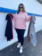 Best Selling Touch Of Fall Thermal Hoodie in Five Colors-Womens-Stay Foxy Boutique, Florissant, Missouri