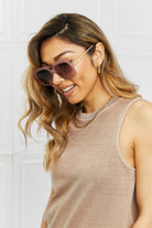 Square Metal-Plastic Hybrid Temple Sunglasses-Stay Foxy Boutique, Florissant, Missouri