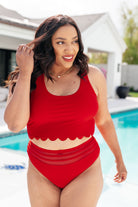 Tonga Scalloped Swim Top-Swimwear-Stay Foxy Boutique, Florissant, Missouri