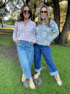 Flower Powered Half Zip Sweater in Four Colors-Womens-Stay Foxy Boutique, Florissant, Missouri