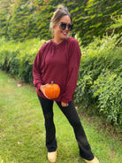 Best Selling Touch Of Fall Thermal Hoodie in Five Colors-Womens-Stay Foxy Boutique, Florissant, Missouri