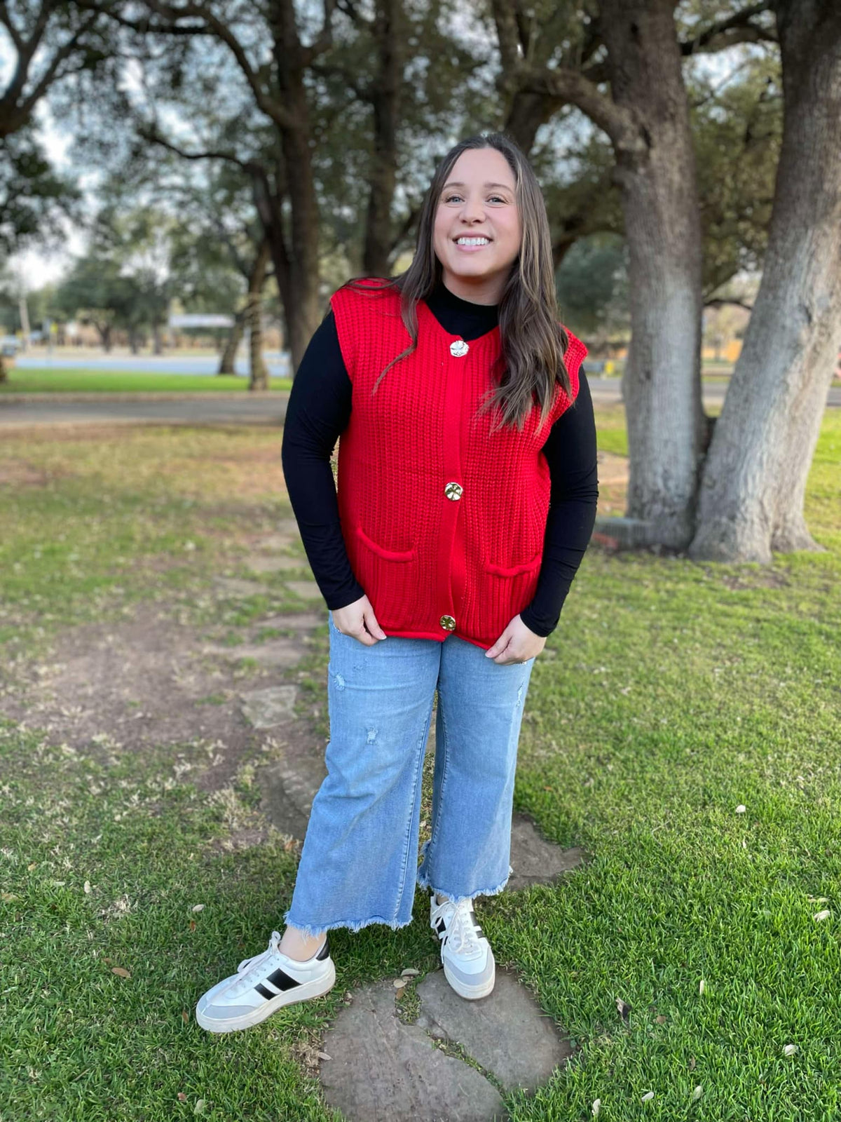 Meet In The Middle Sweater Vest in Two Colors-Womens-Stay Foxy Boutique, Florissant, Missouri