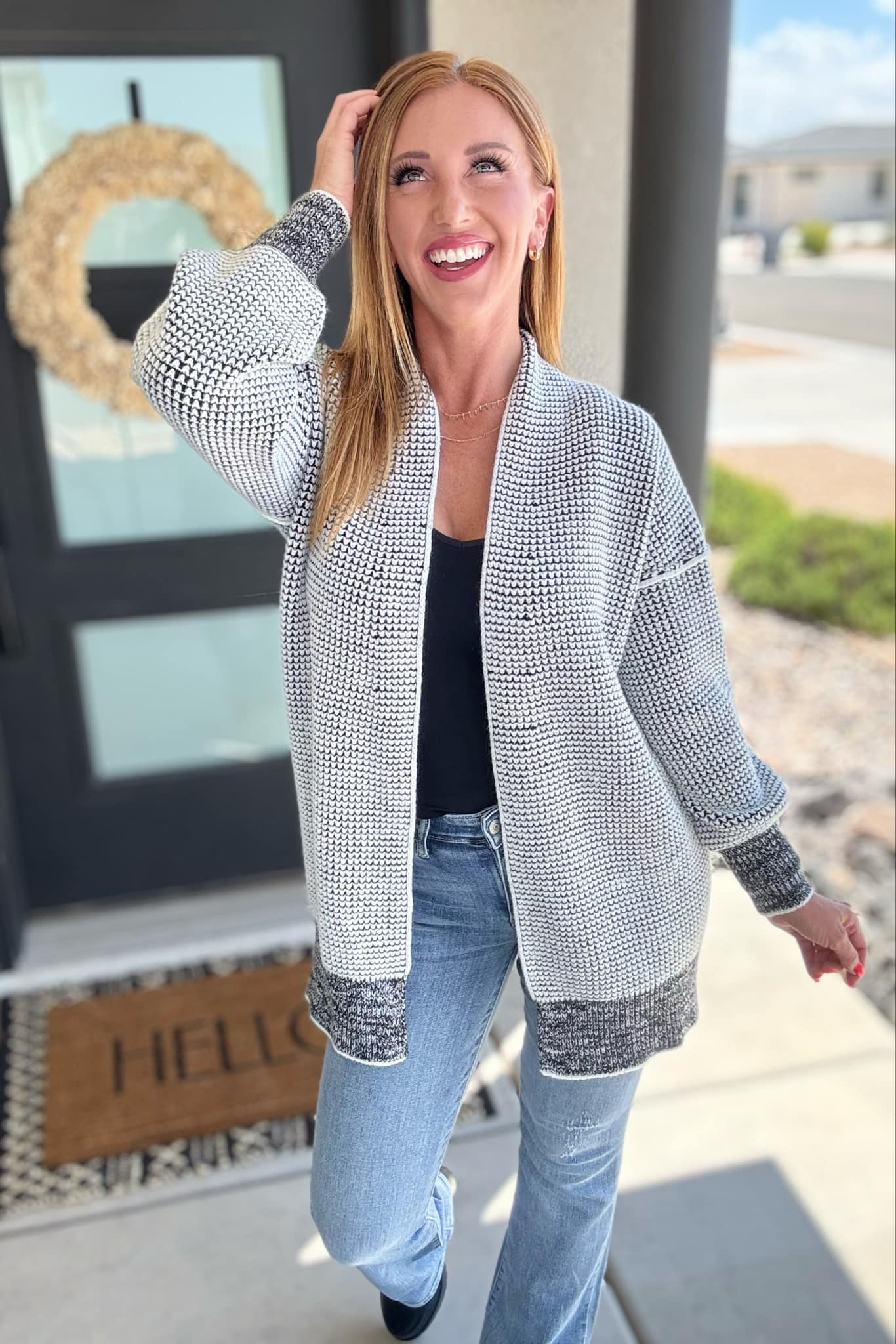 PREORDER: Contrast Trim Knit Cardigan in Four Colors-Womens-Stay Foxy Boutique, Florissant, Missouri