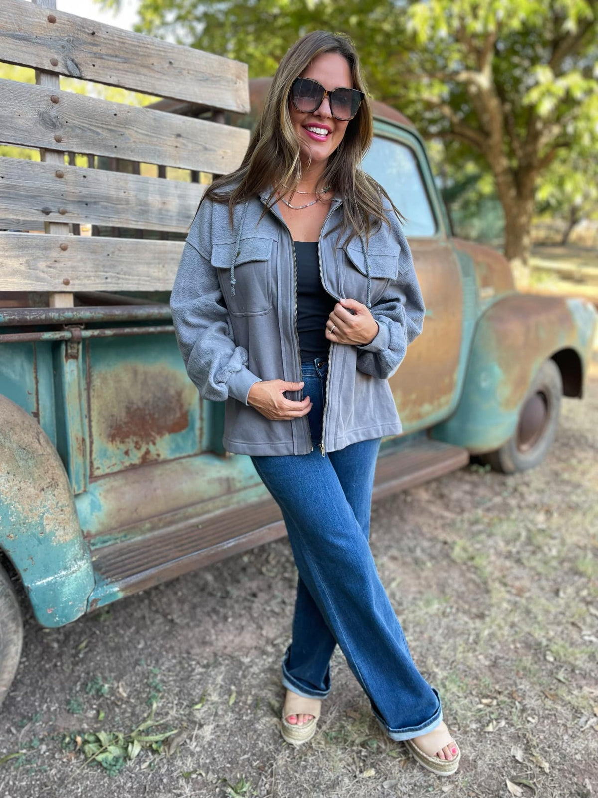 Best Selling Carson Hooded Jacket in Five Colors-Womens-Stay Foxy Boutique, Florissant, Missouri