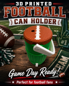 SPORTS THEMED-3D PRINTED CUSTOM 12 OUNCE CAN HOLDERS-Stay Foxy Boutique, Florissant, Missouri