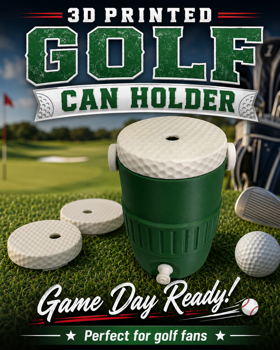 SPORTS THEMED-3D PRINTED CUSTOM 12 OUNCE CAN HOLDERS-Stay Foxy Boutique, Florissant, Missouri