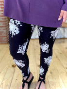 Find Yourself in Floral Leggings-Boutique Only-Stay Foxy Boutique, Florissant, Missouri