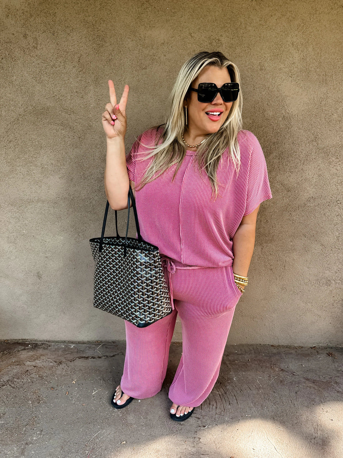 Sophia Ribbed Pants in Four Colors-Womens-Stay Foxy Boutique, Florissant, Missouri