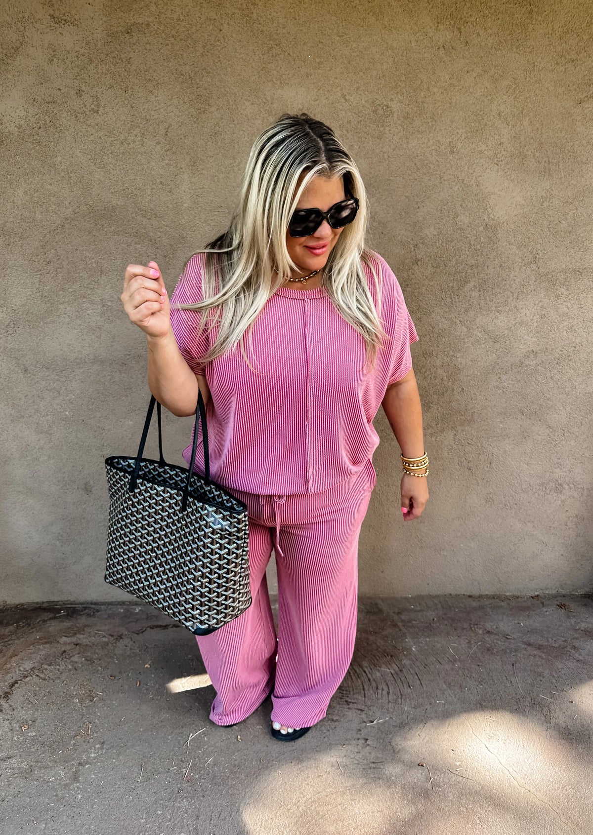 Sophia Ribbed Pants in Four Colors-Womens-Stay Foxy Boutique, Florissant, Missouri