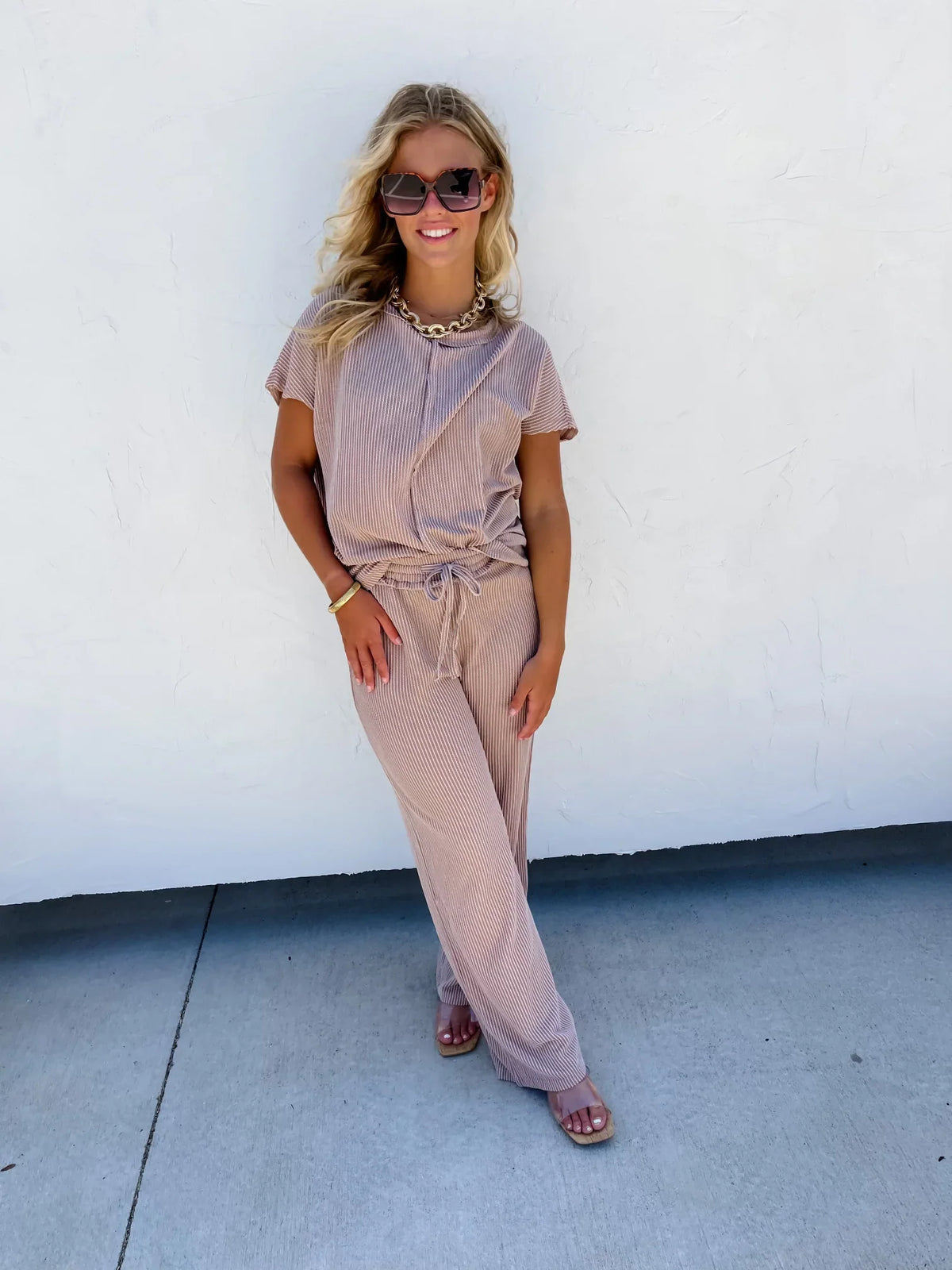 Sophia Ribbed Pants in Four Colors-Womens-Stay Foxy Boutique, Florissant, Missouri