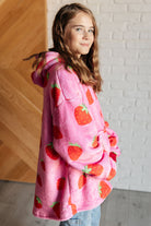 Kids Oversized Hoodie Blanket in Strawberry-Layers-Stay Foxy Boutique, Florissant, Missouri