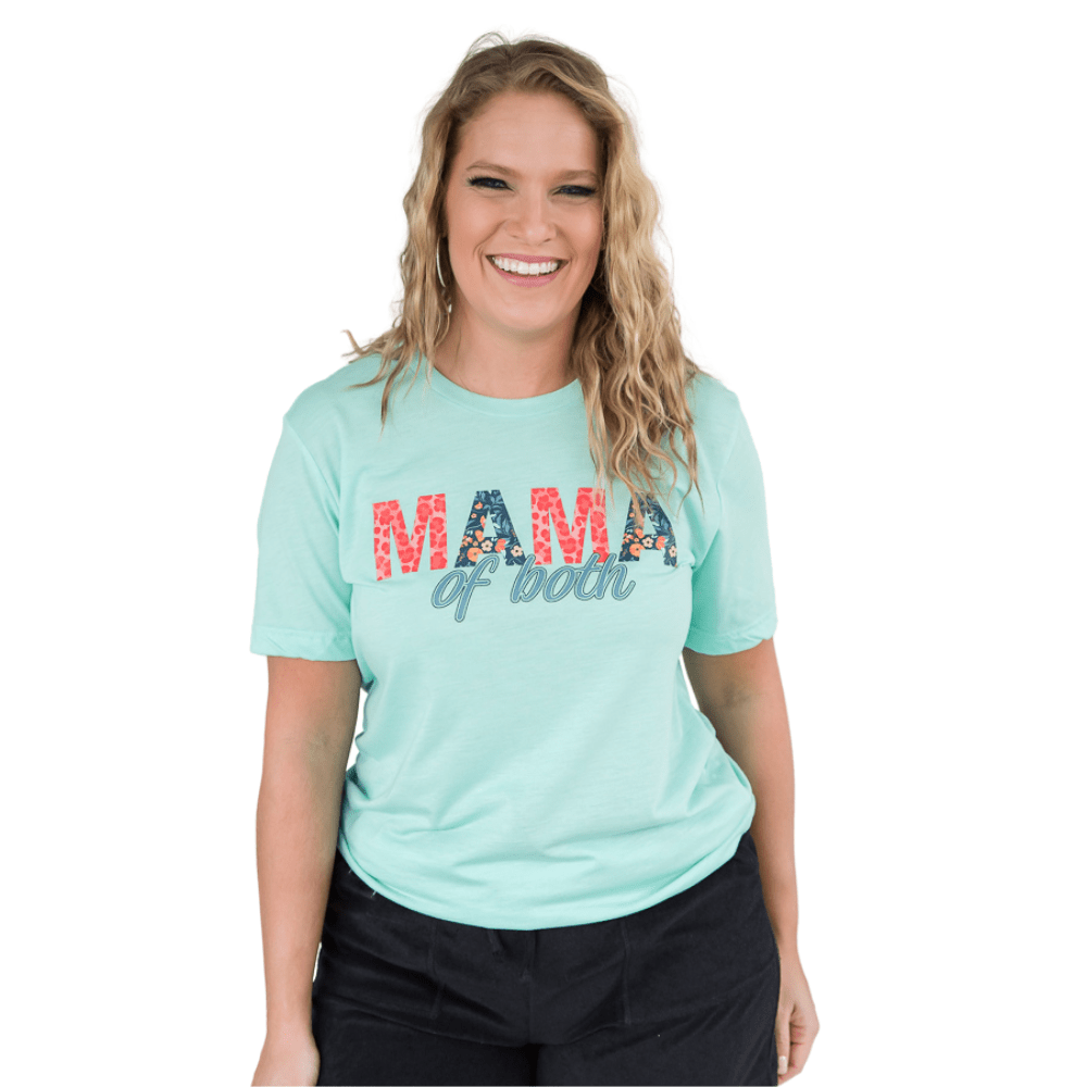 Mama of Both Graphic Tee-BT Graphic Tee-Stay Foxy Boutique, Florissant, Missouri