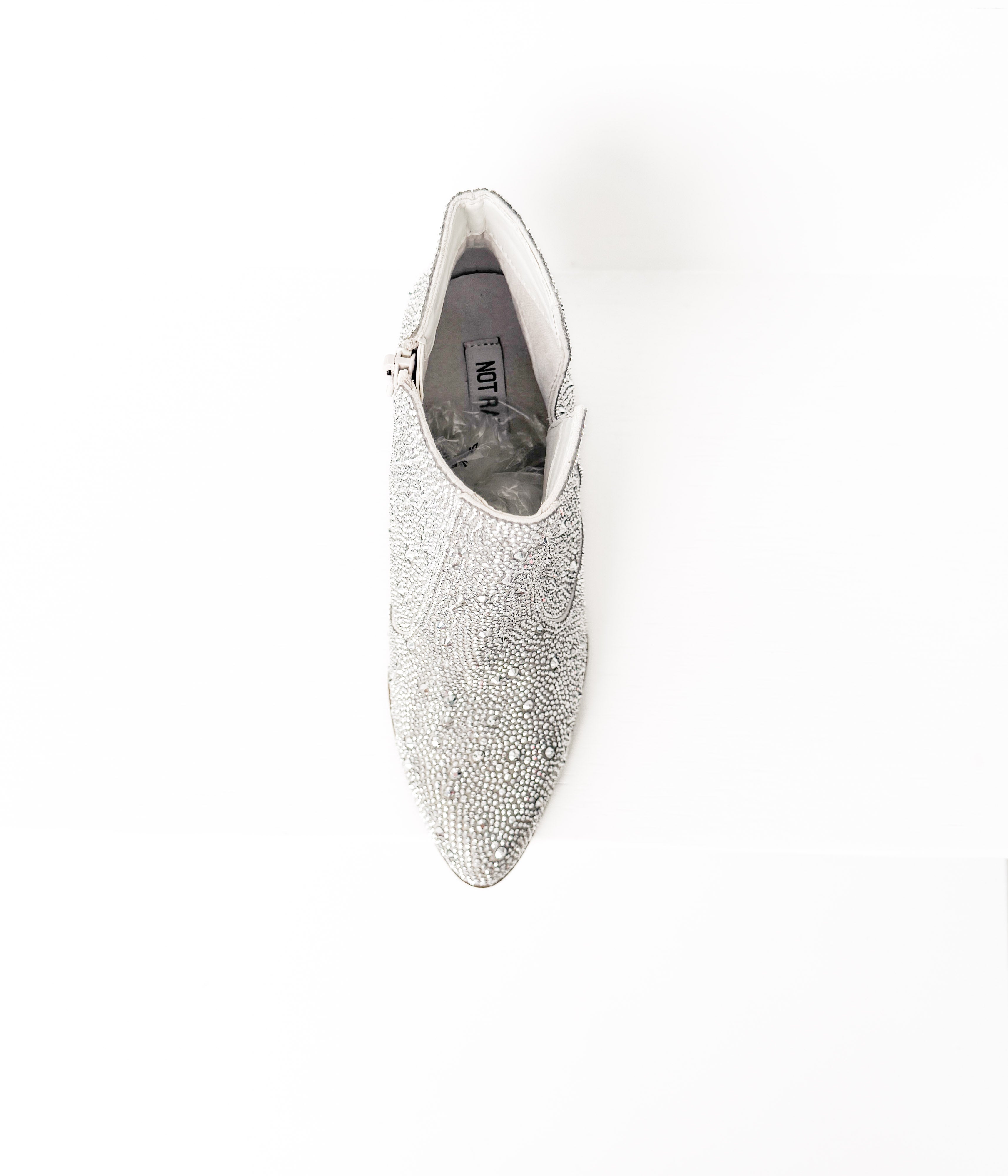 Shine Star Rhinestone Bootie in Silver-Shoes-Stay Foxy Boutique, Florissant, Missouri