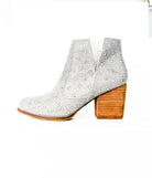 Shine Star Rhinestone Bootie in Silver-Shoes-Stay Foxy Boutique, Florissant, Missouri