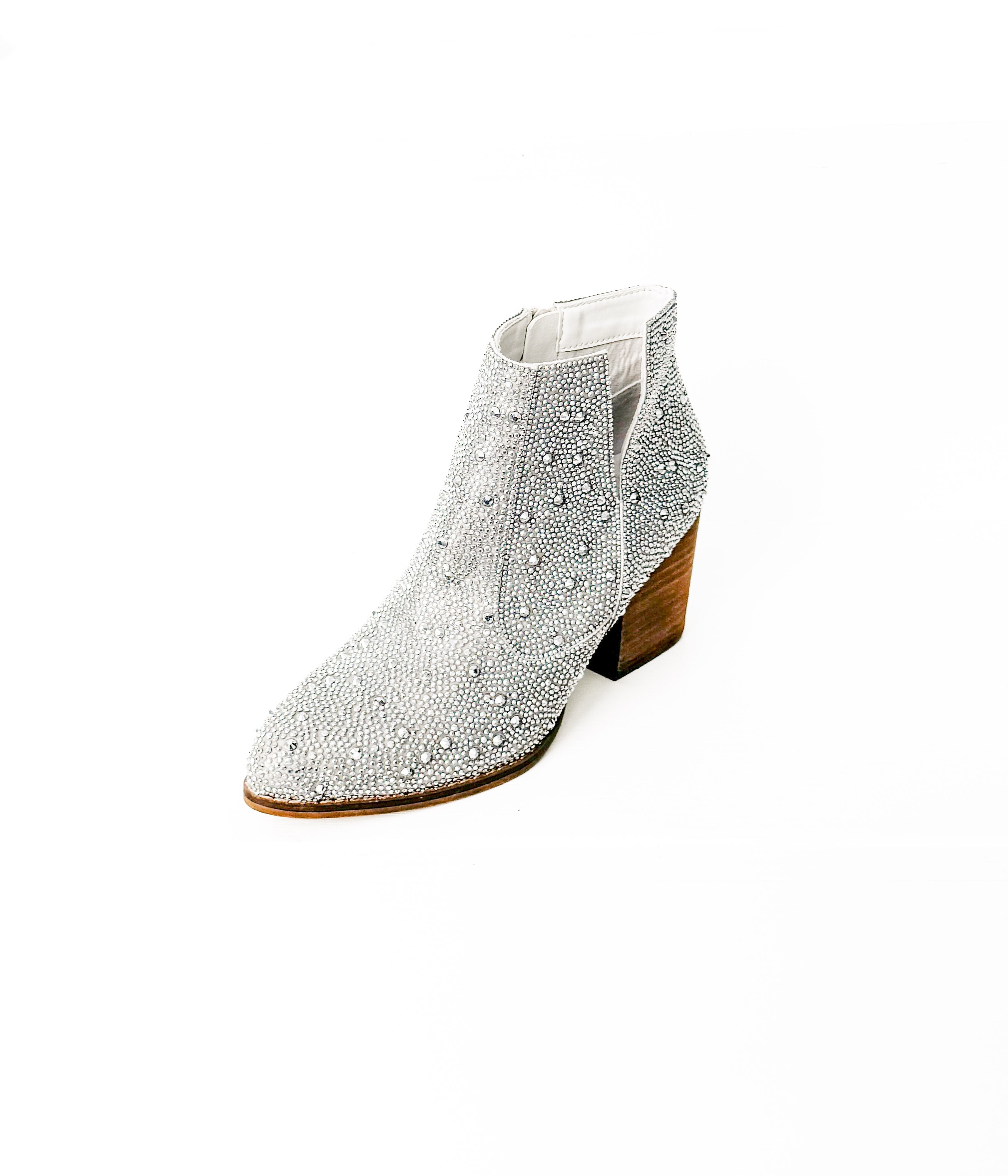 Shine Star Rhinestone Bootie in Silver-Shoes-Stay Foxy Boutique, Florissant, Missouri