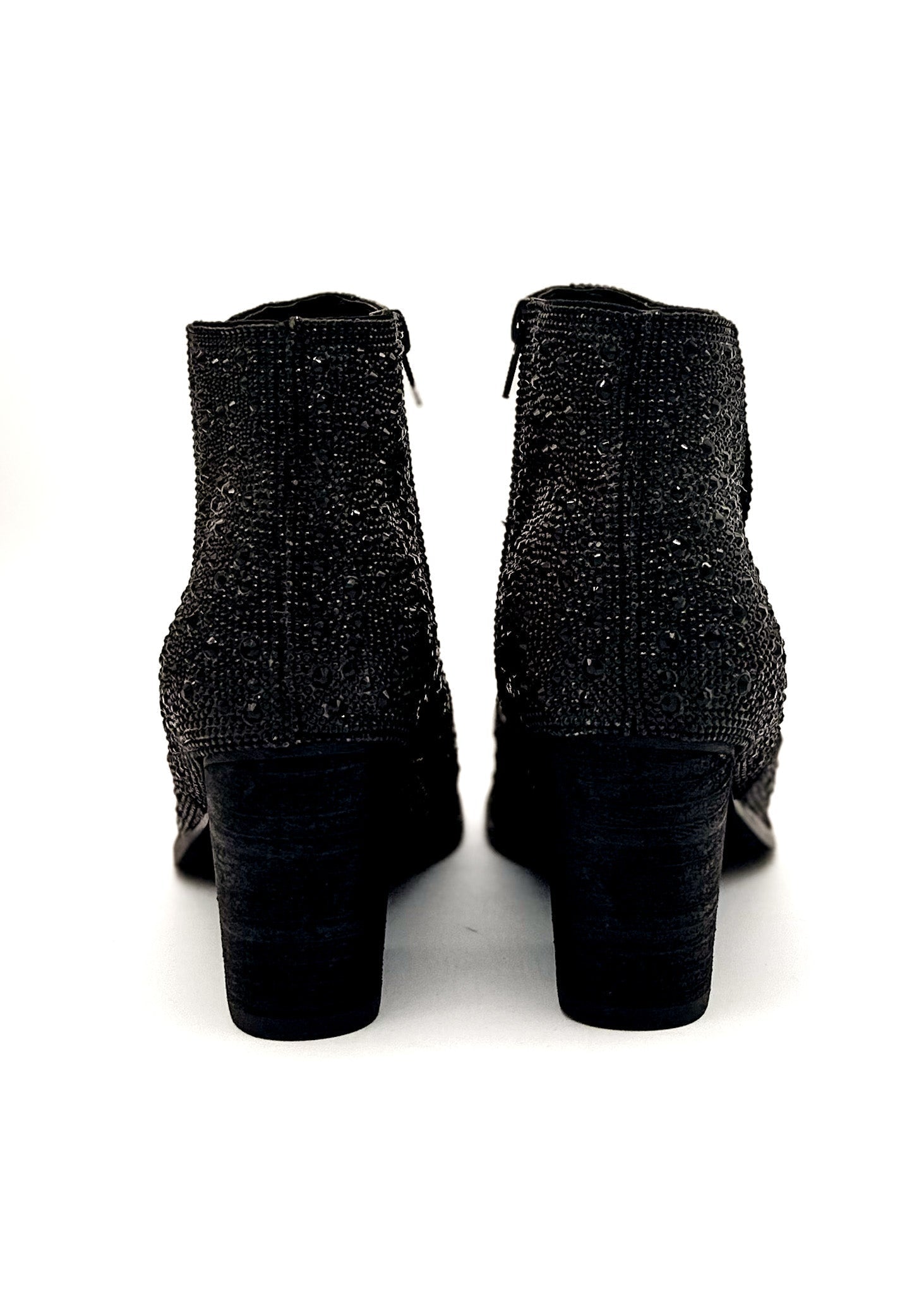 Shine Star Rhinestone Bootie in Black-Shoes-Stay Foxy Boutique, Florissant, Missouri