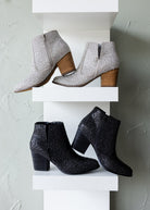 Shine Star Rhinestone Bootie in Black-Shoes-Stay Foxy Boutique, Florissant, Missouri